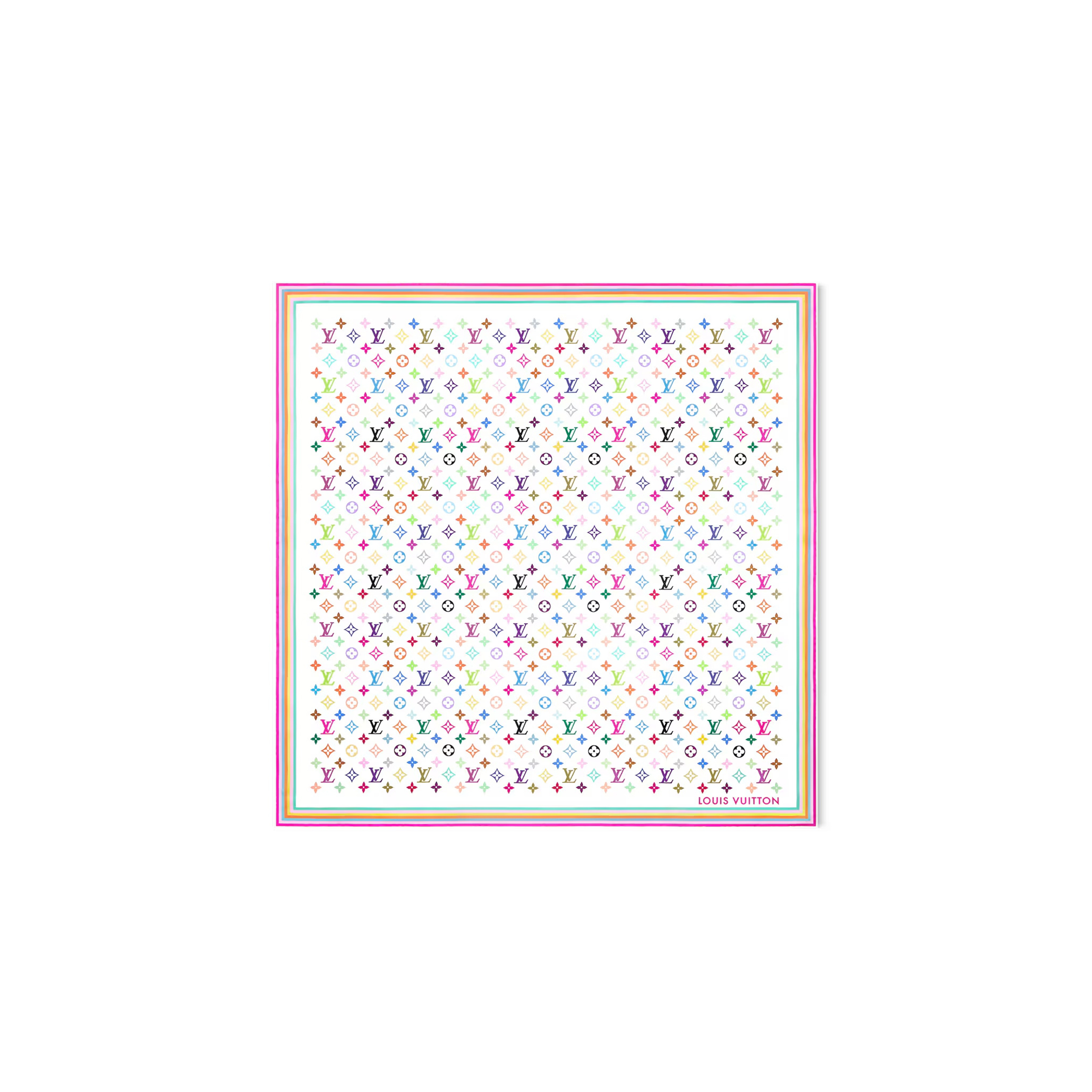 l0*is V*t0n murakami lv x tm monogram multicolor square 90 m94967 (90*90cm)
